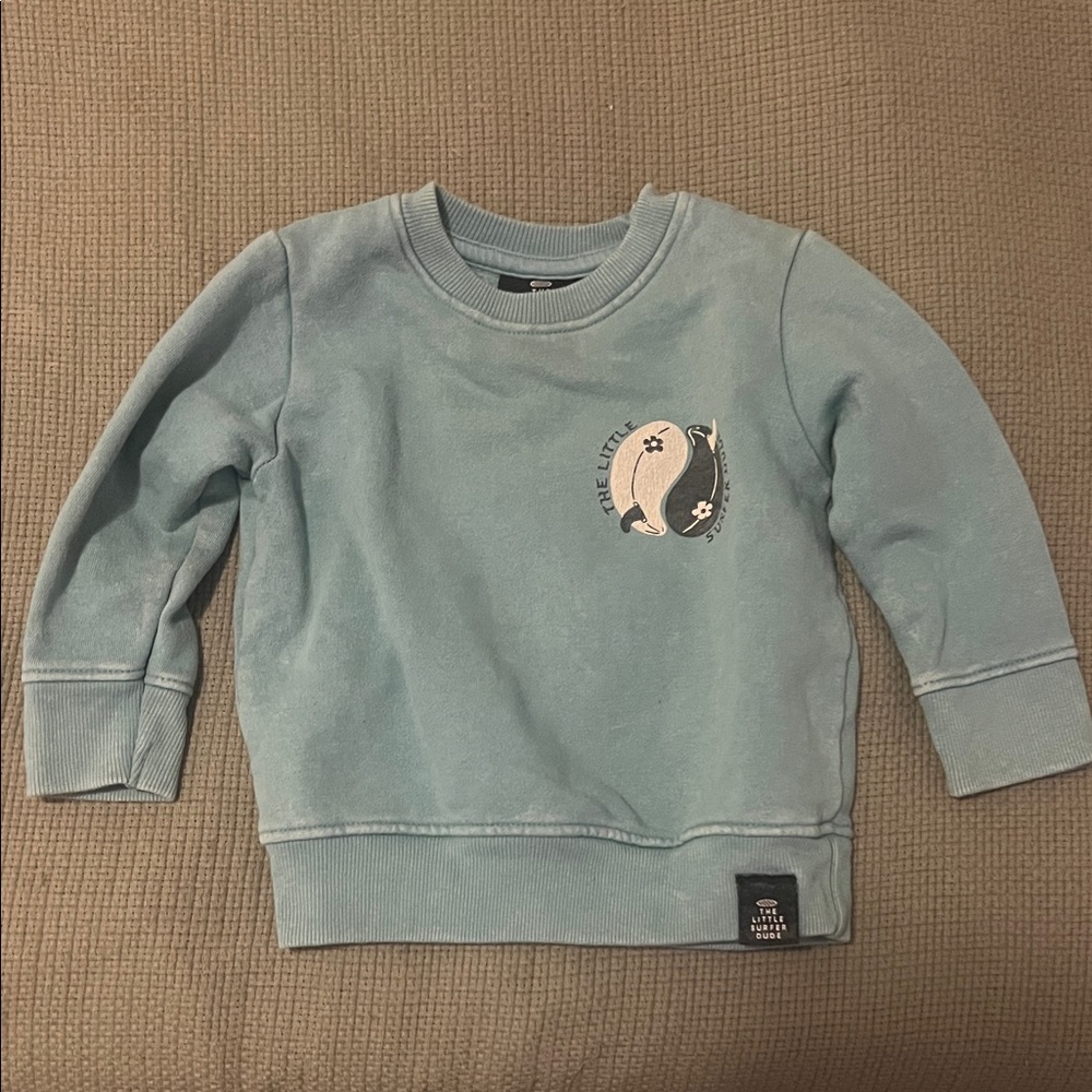 Baby Teal Sweatshirt with Yin Yang
